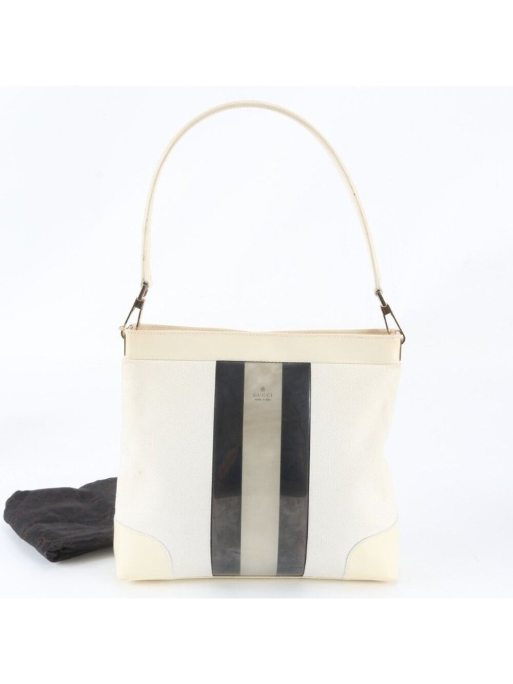 Gucci Leather Shoulder Bag Tote Hand Gold